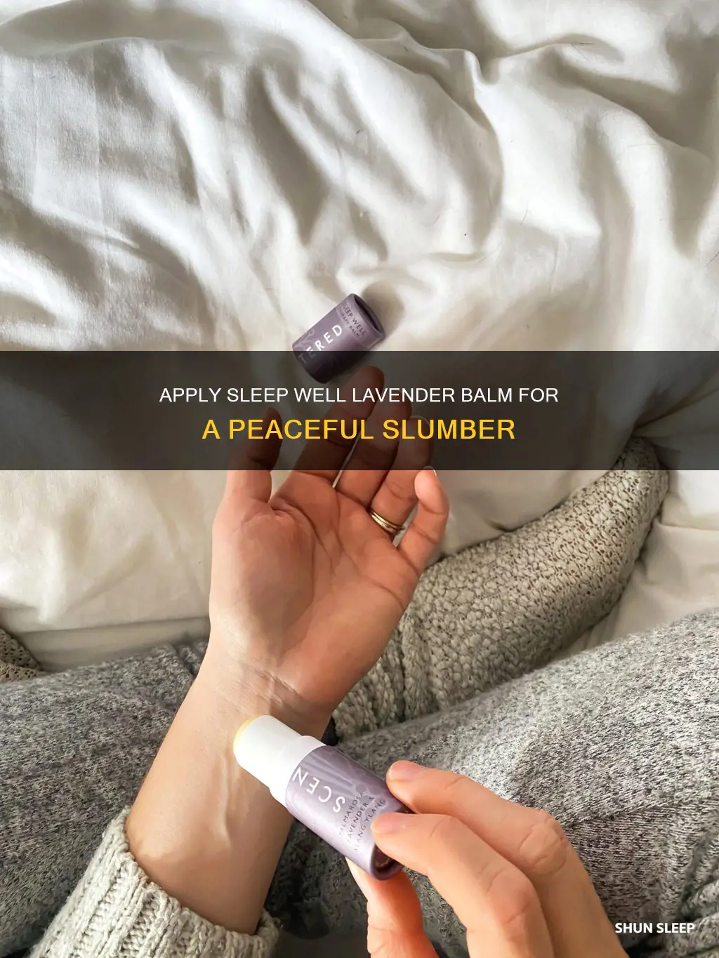 how to use sleep well lavender balm