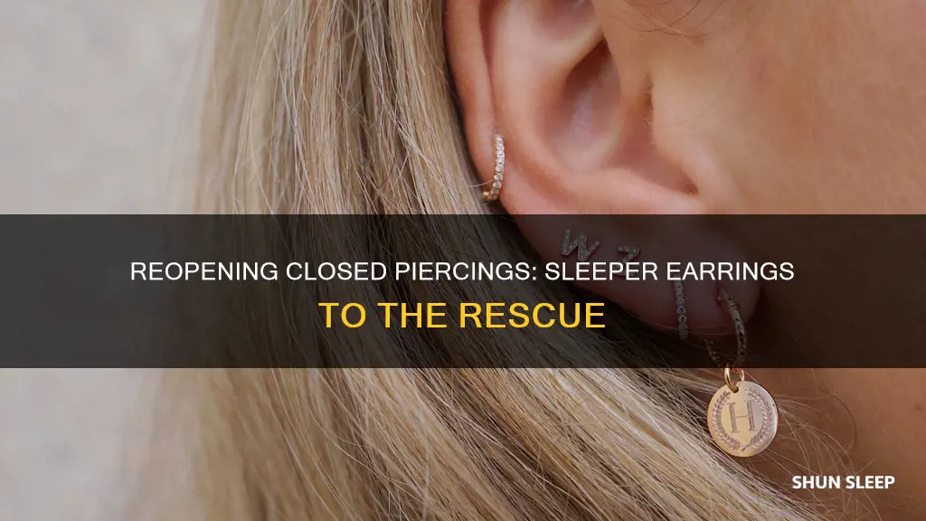 how to use sleeper earrings to reopen closed piercing