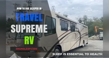 Travel Supreme RV: Unlocking the Sleeper Function