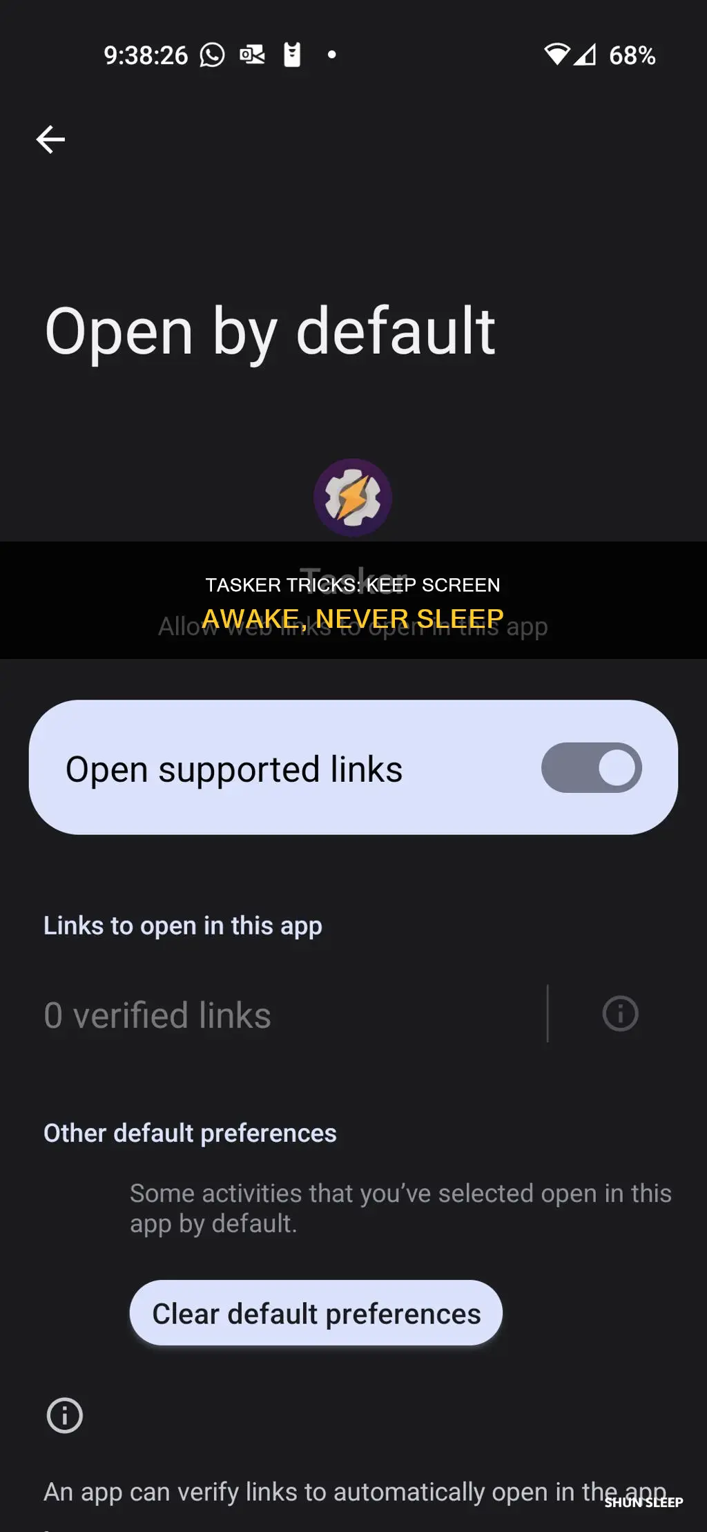 how to use tasker to never let screen sleep