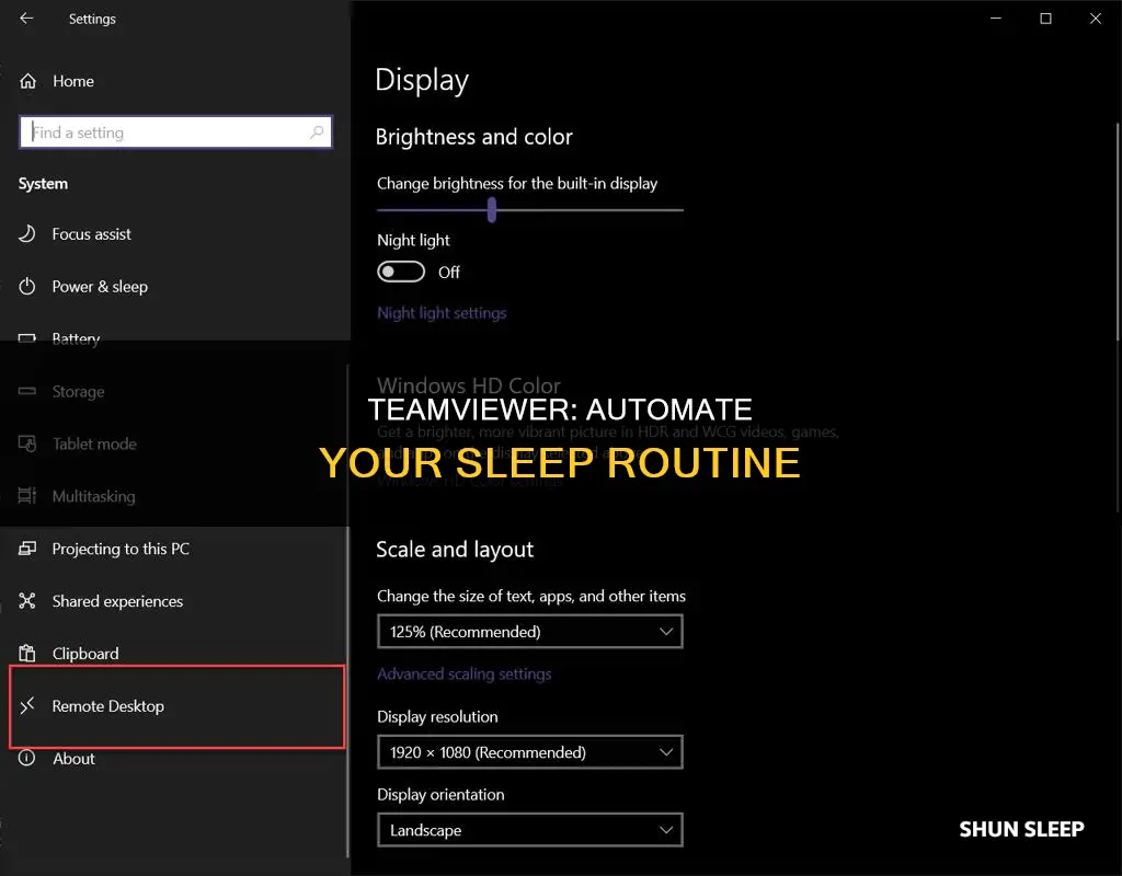 how to use teamviewr when sleep