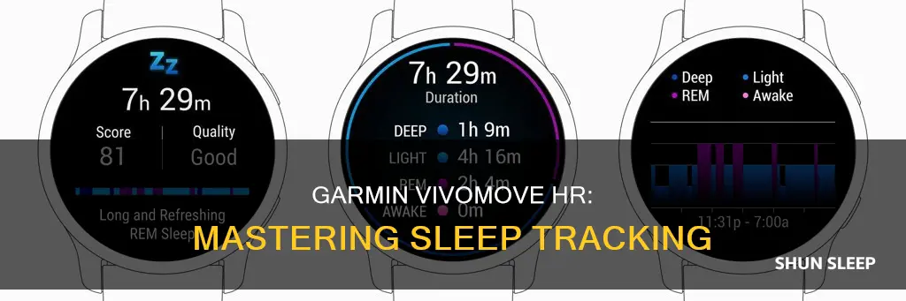 how to use the garmin vivomove hr sleep tracking