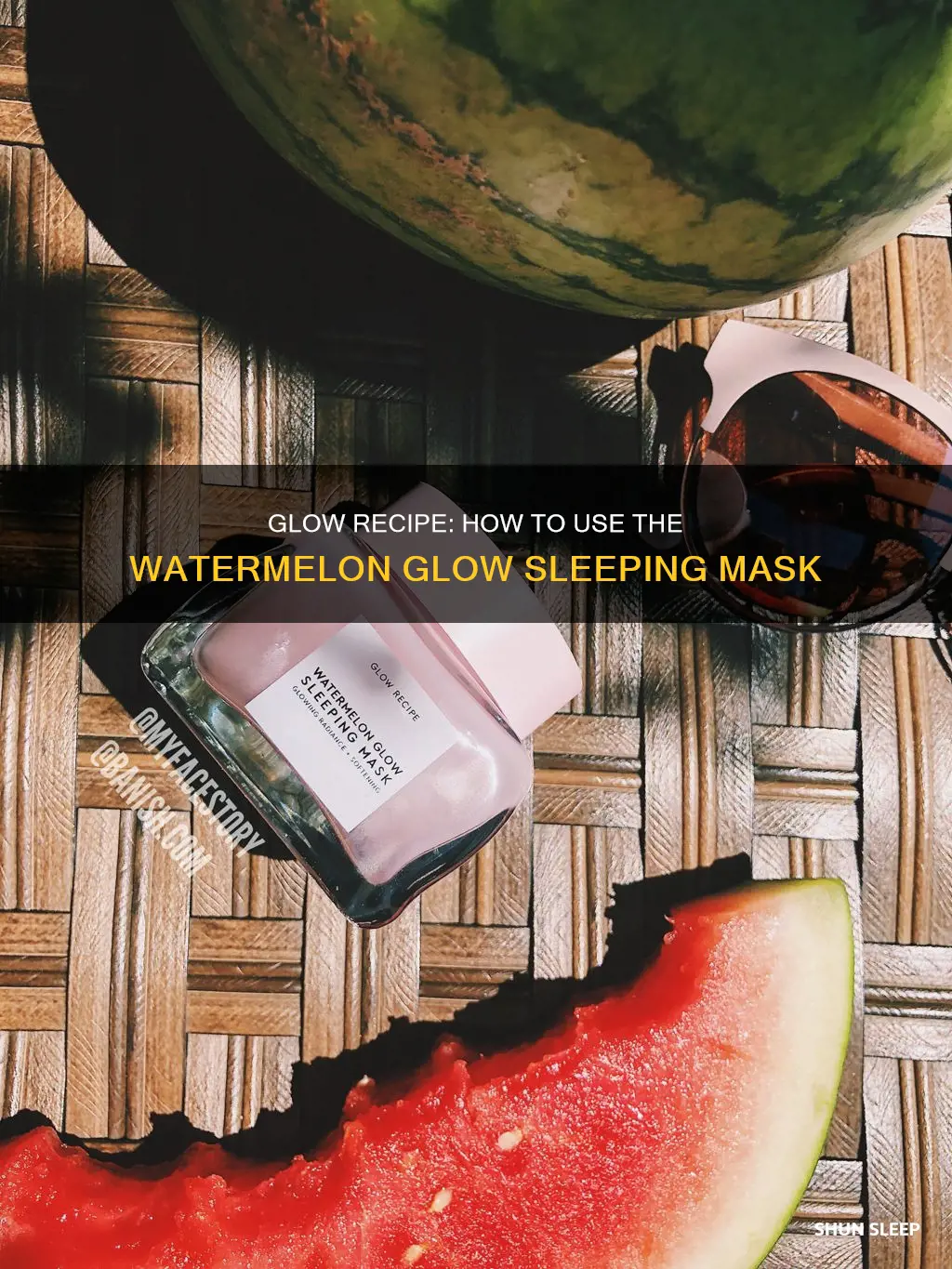 how to use the glow recipe watermelon glow sleeping mask