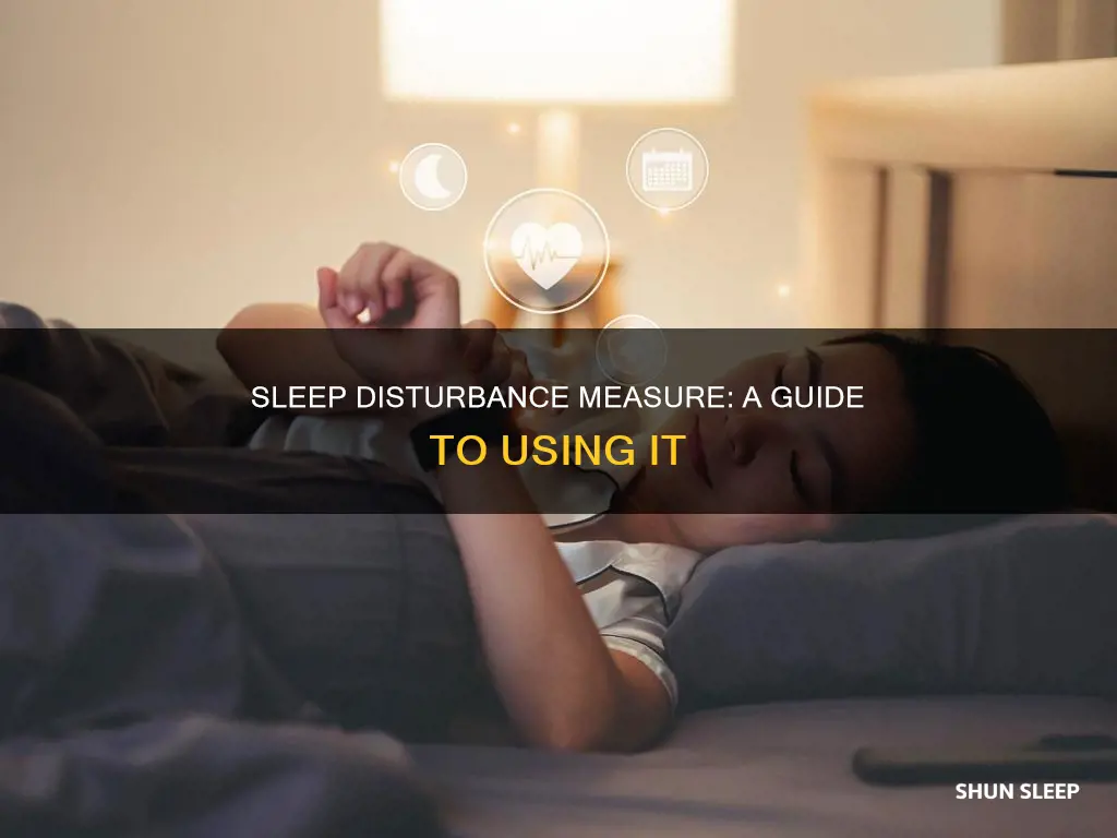 how to use the sleep disturbance cross cutting measure