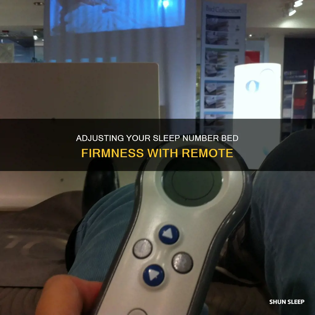 how to use the sleep number remote toincrease firmness