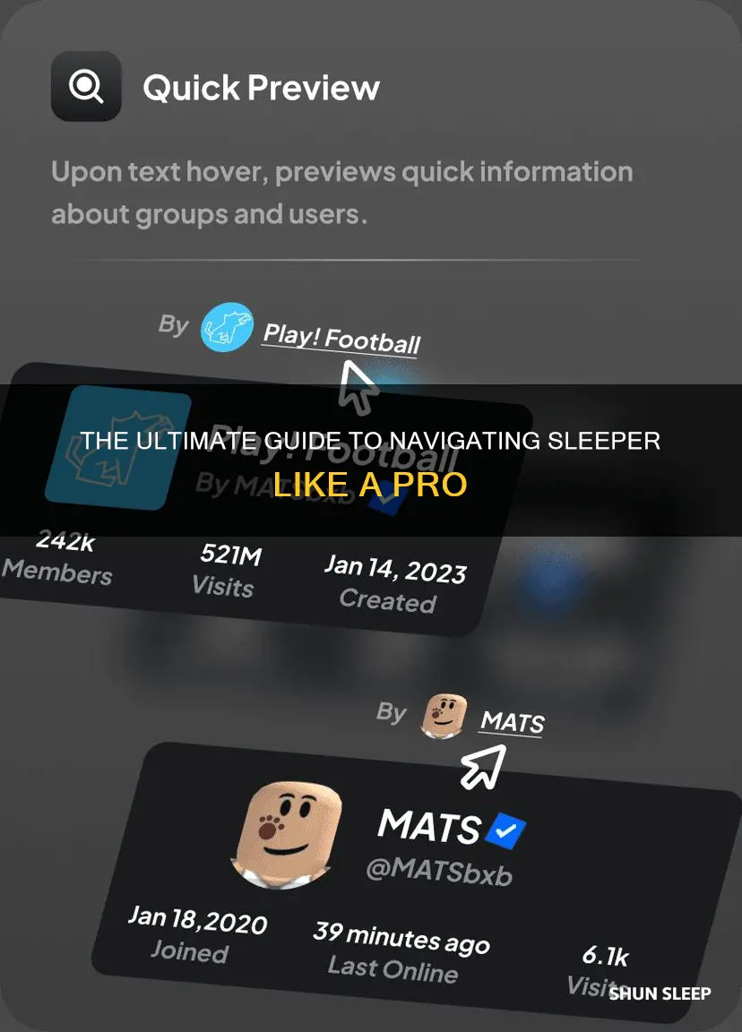 how to use the sleeper app