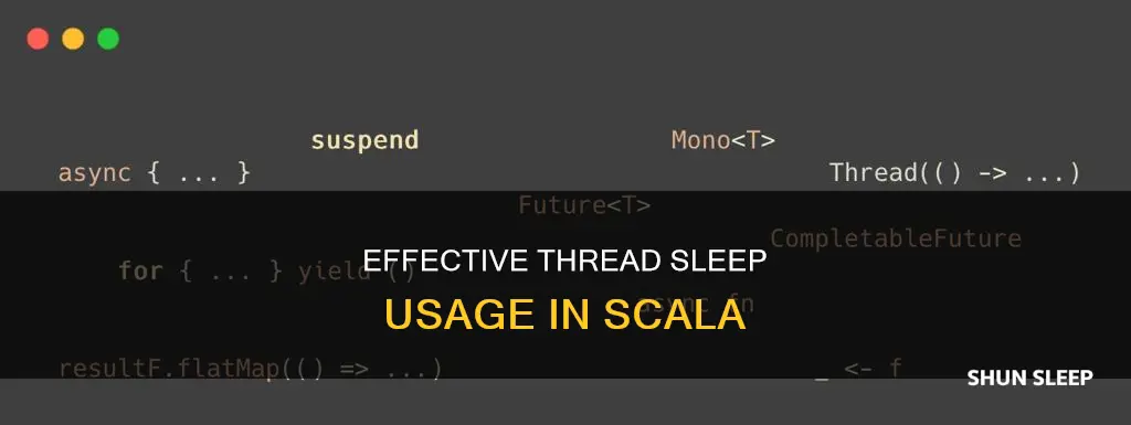 how to use thread sleep in scala