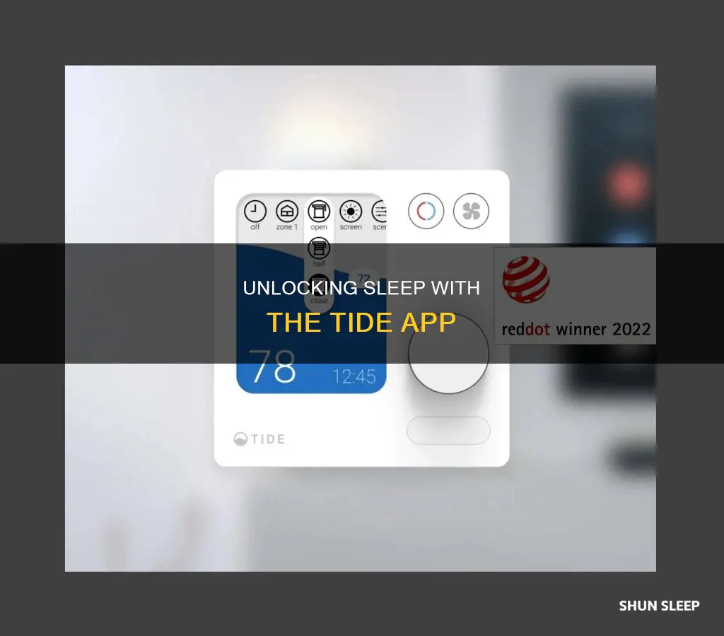 how to use tide sleep app