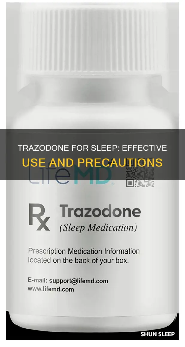 how to use trazadone for sleep