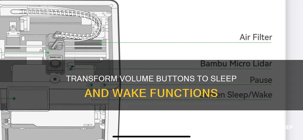 how to use volume button as sleep and wake button