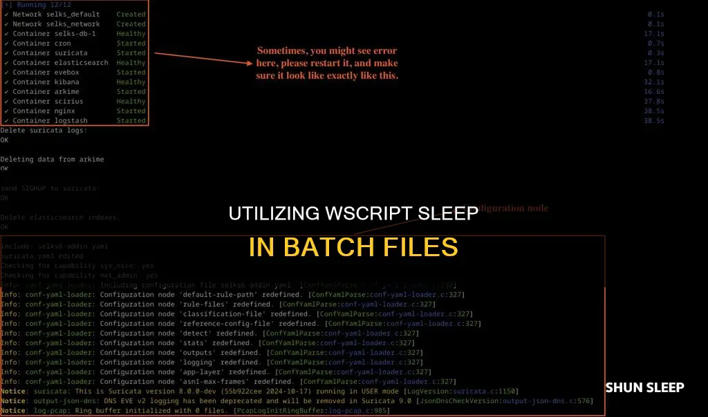how to use wscript sleep in batch file