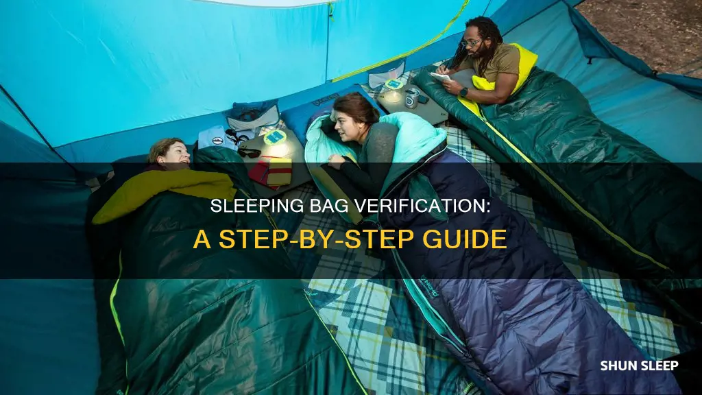 how to verify sleeping bag