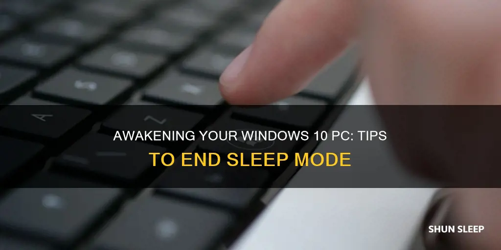 how to wake a computer from sleep windows 10