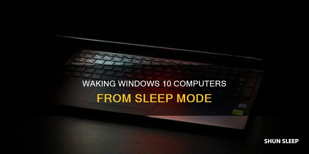 how to wake a computer from sleep windows 10
