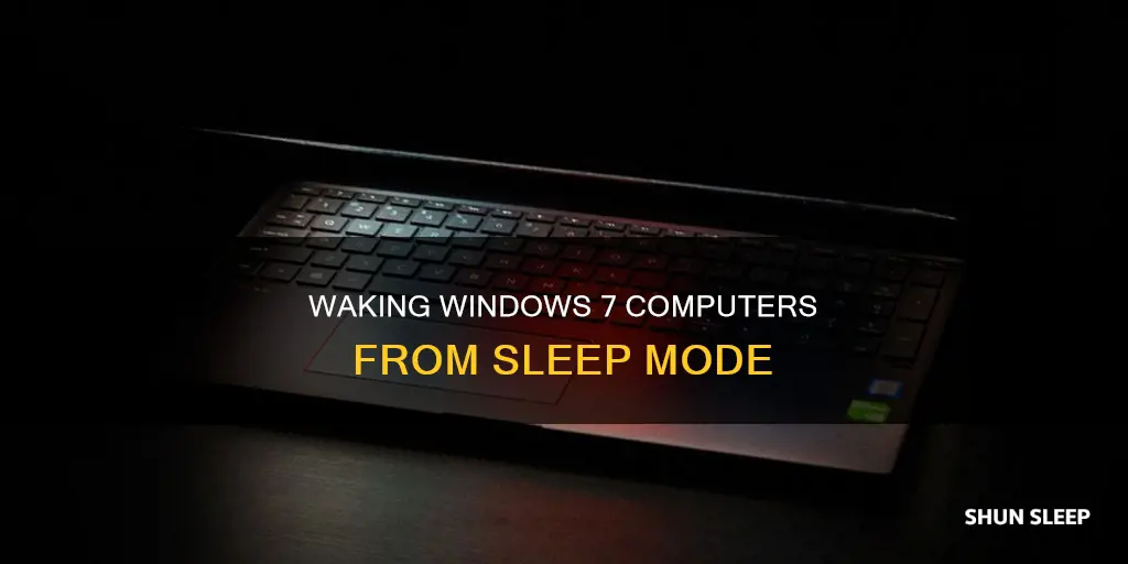 how to wake a computer from sleep windows 7