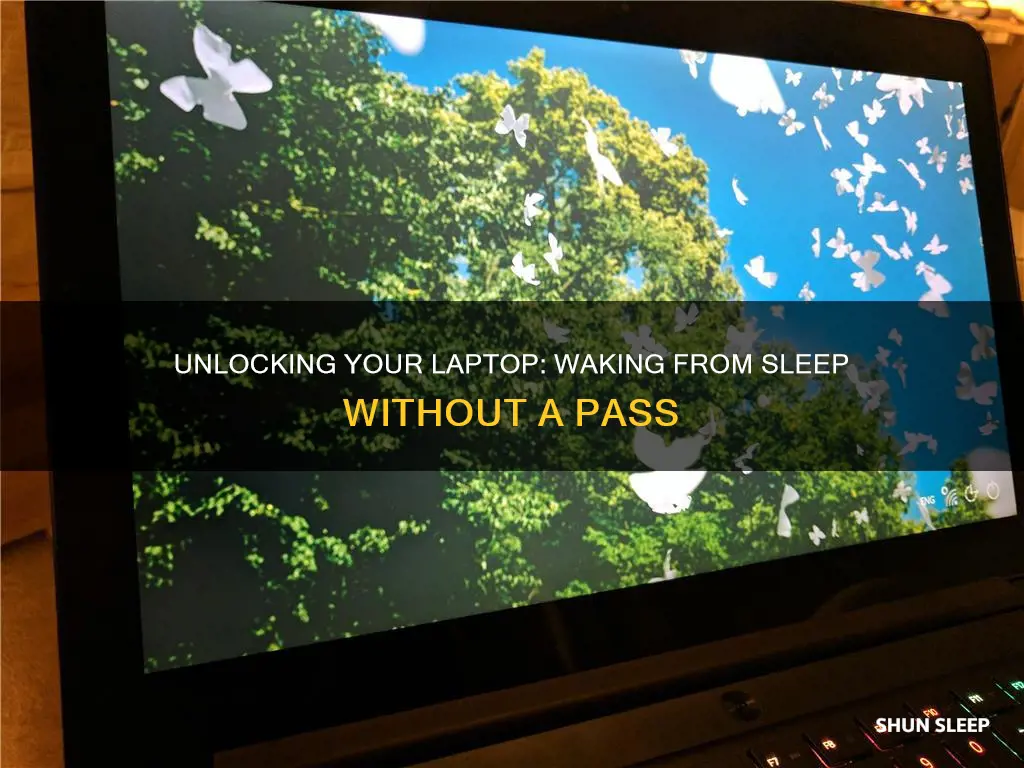 how to wake a laptop from sleep without password