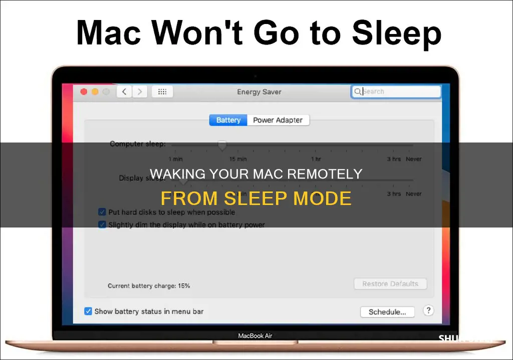 how to wake a mac from sleep remotely