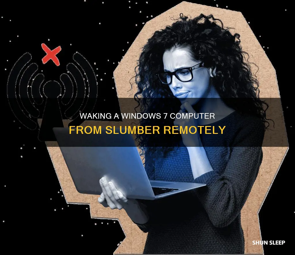 how to wake a sleeping computer remotely windows 7