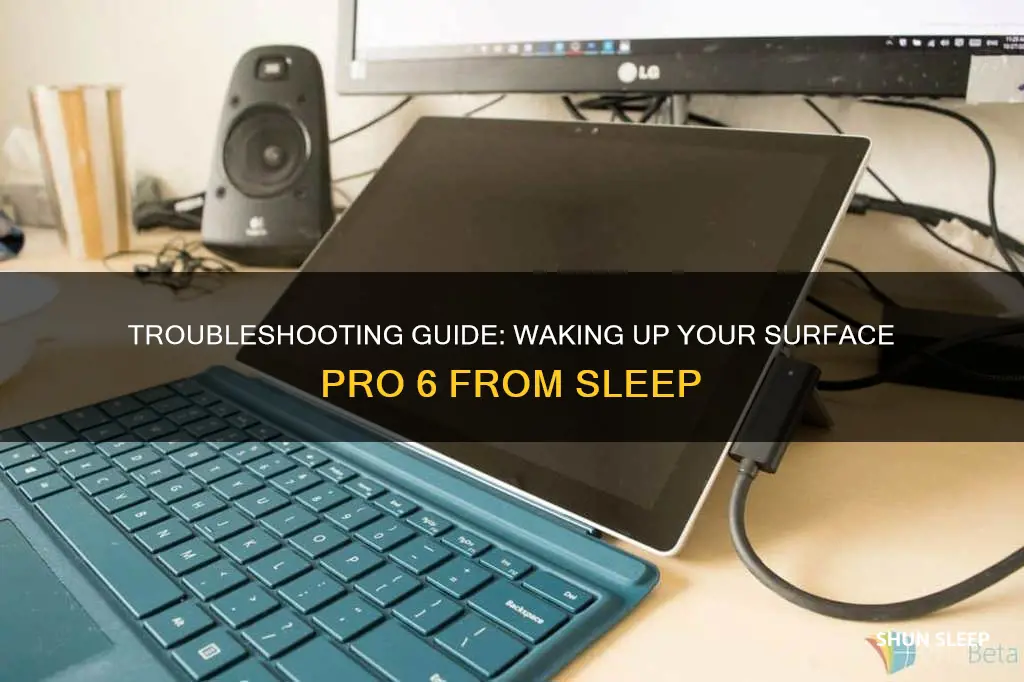 how to wake a surface pro6 from sleep