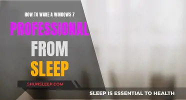Waking Windows 7 Professional from Sleep Mode: A Guide
