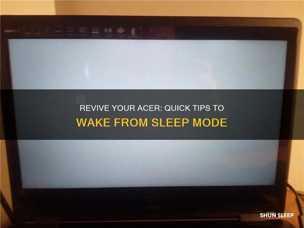 how to wake acer laptop from sleep