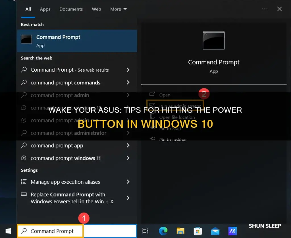 how to wake asus computer from sleep windows 10