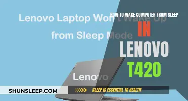 Lenovo T420: Quick Tips to Wake from Sleep Mode