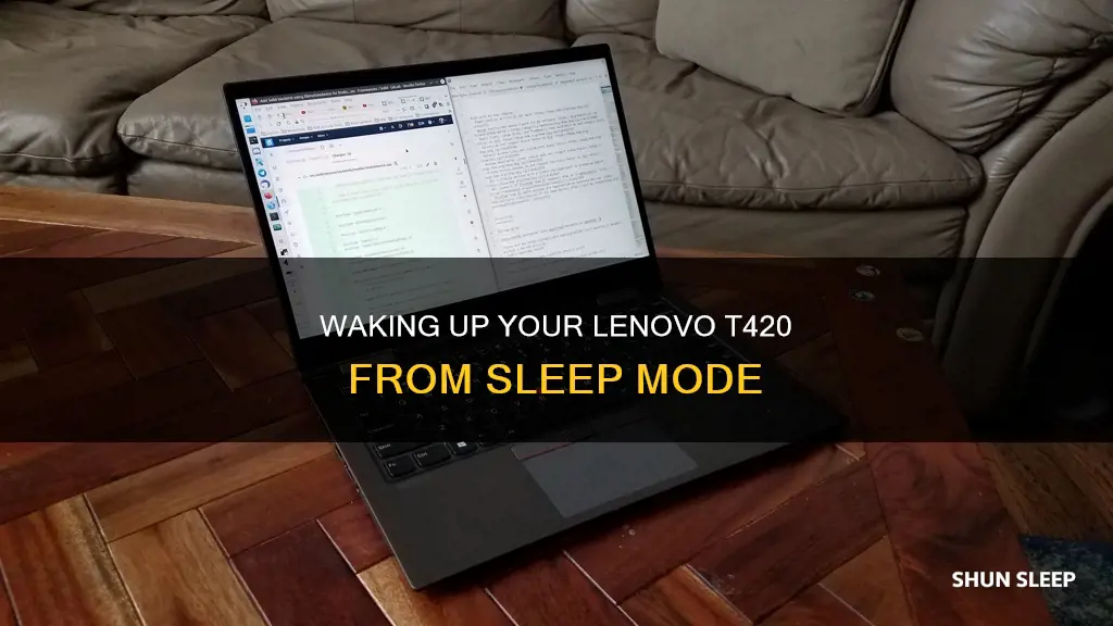 how to wake computer from sleep in lenovo t420