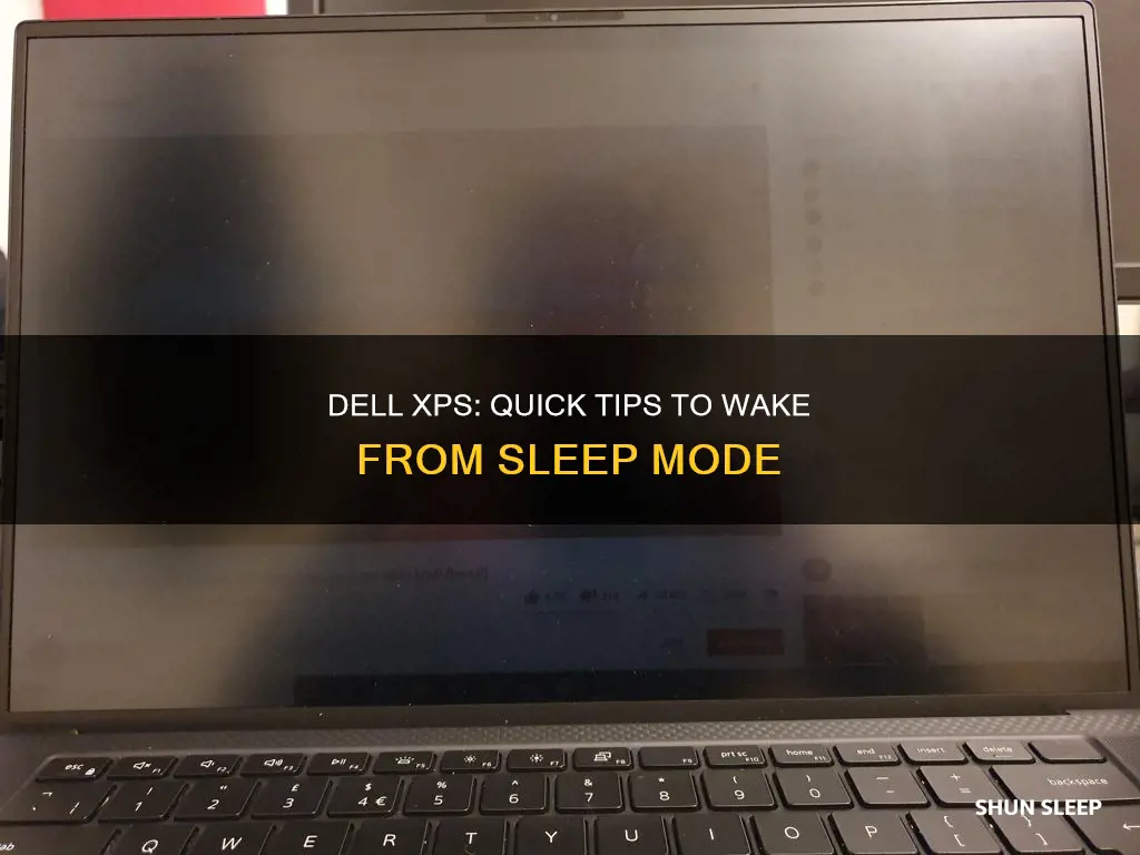 how to wake dell xps from sleep