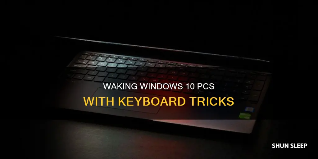 how to wake from sleep with keyboard windows 10