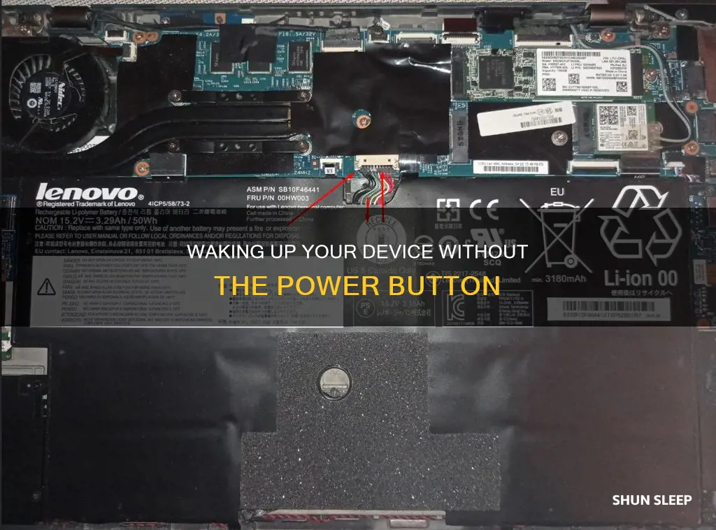 how to wake from sleep without power button