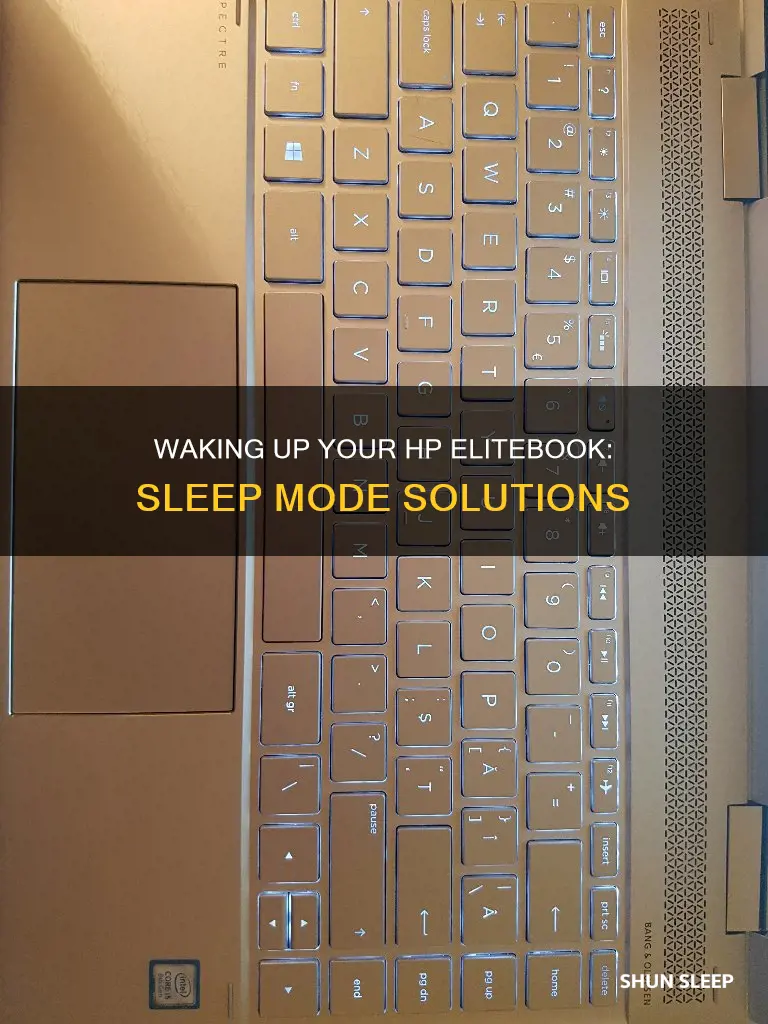 how to wake hp elitebook from sleep