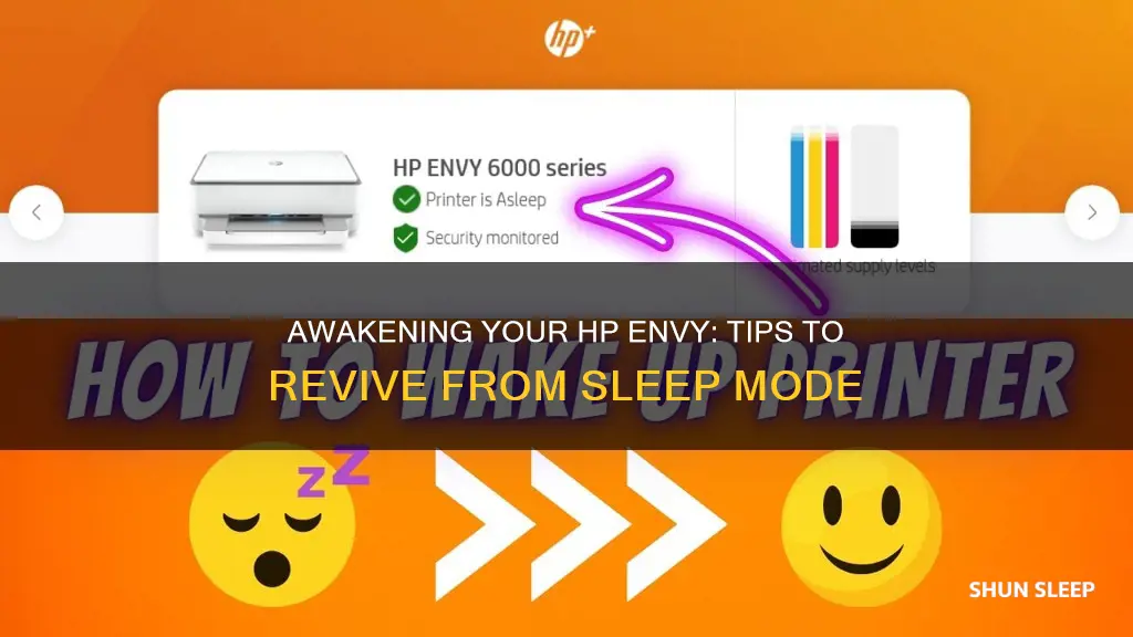 how to wake hp envy from sleep