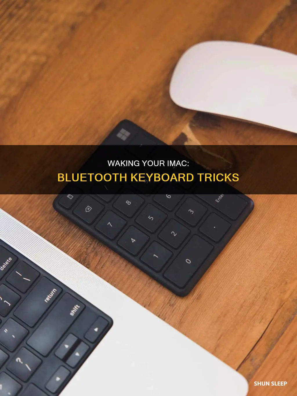 how to wake imac from sleep using bluetooth keyboard