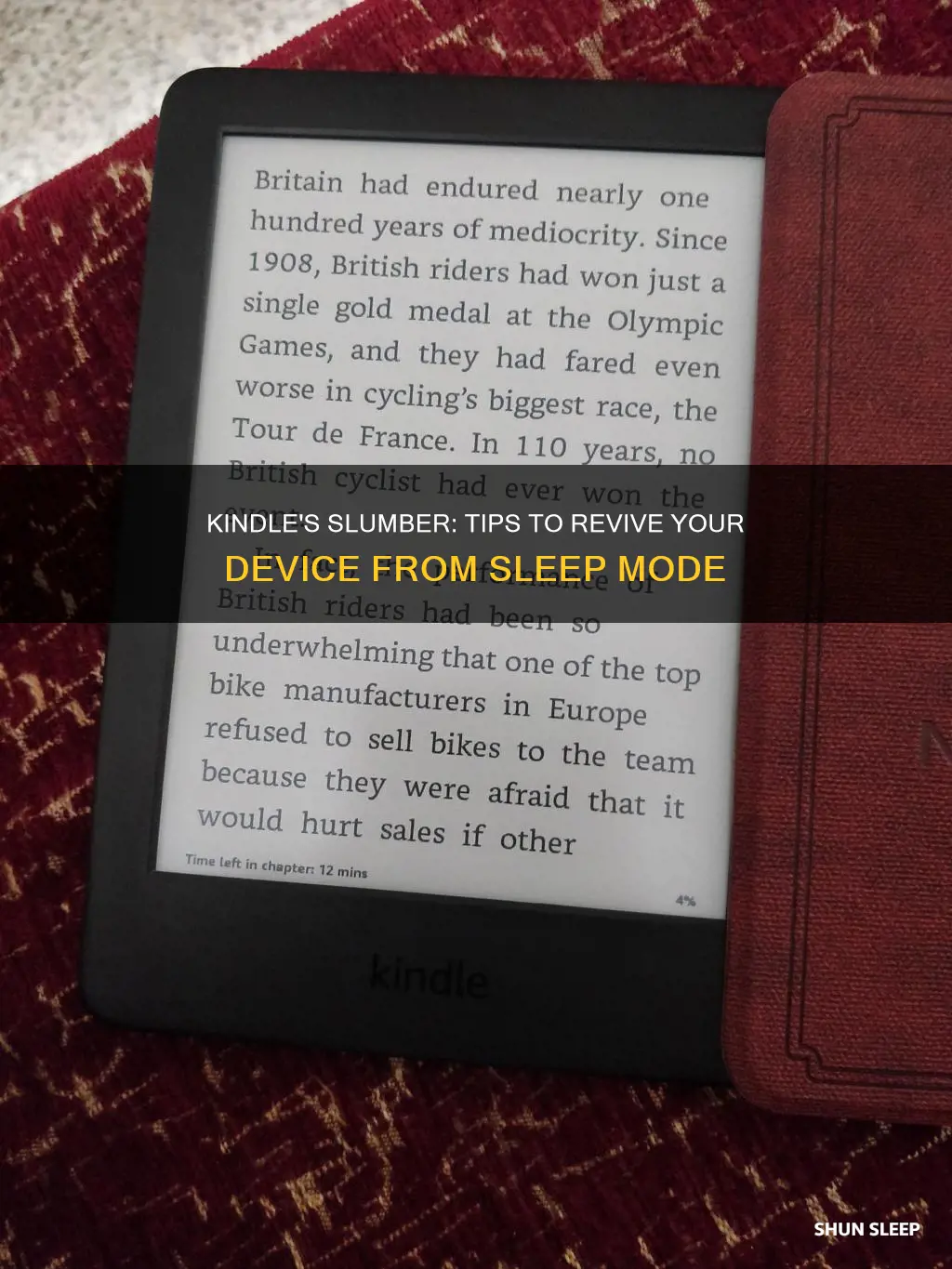 how to wake kindle from sleep