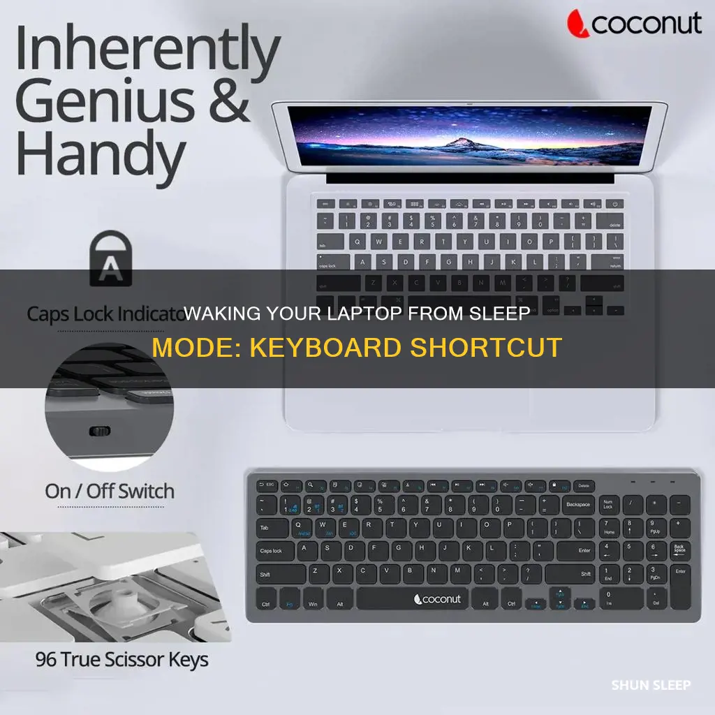 how to wake laptop from sleep using keyboard