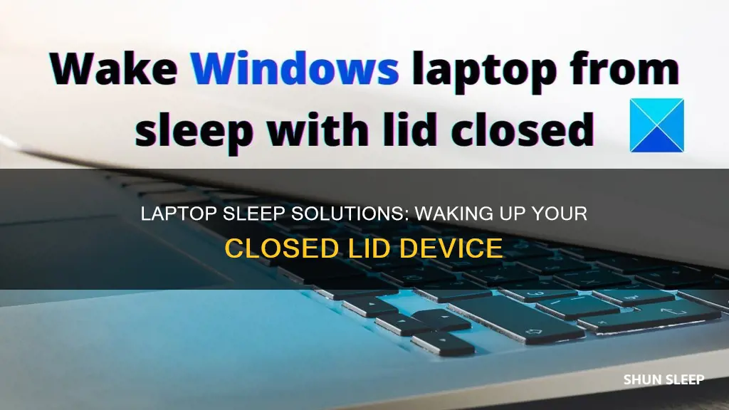 how to wake laptop from sleep when lid is closed