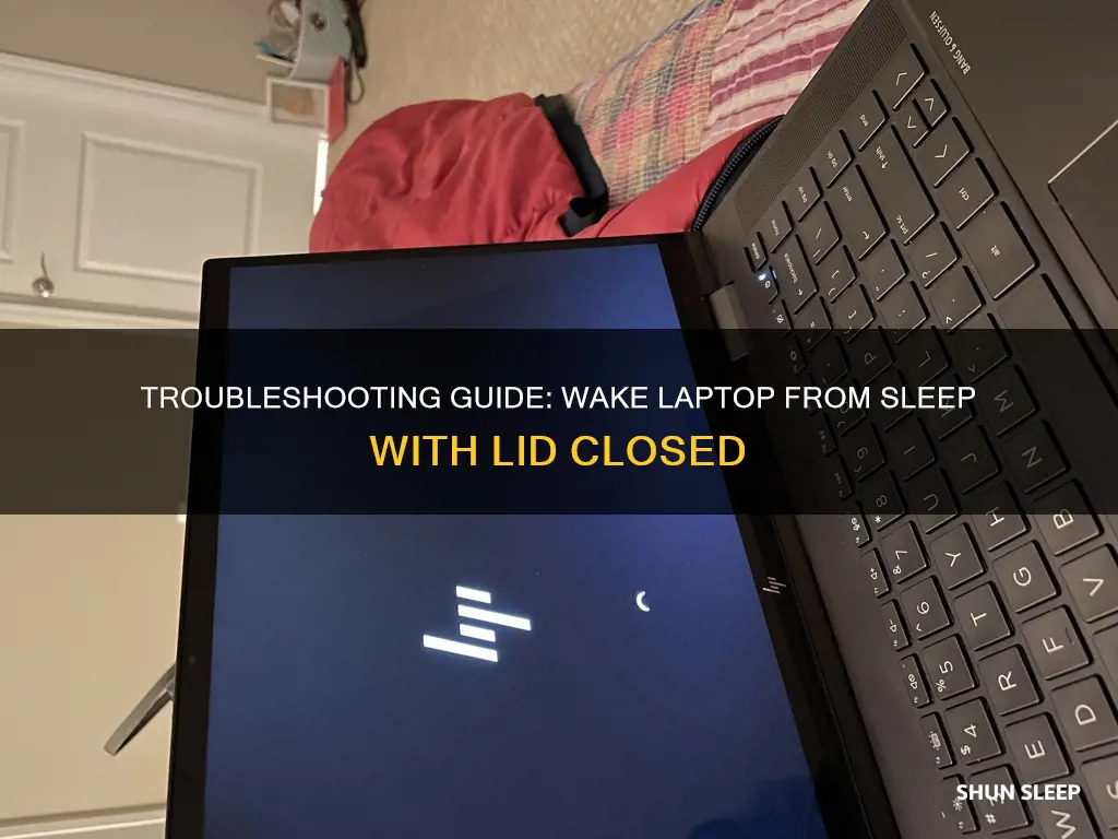 how to wake laptop from sleep when lid is closed