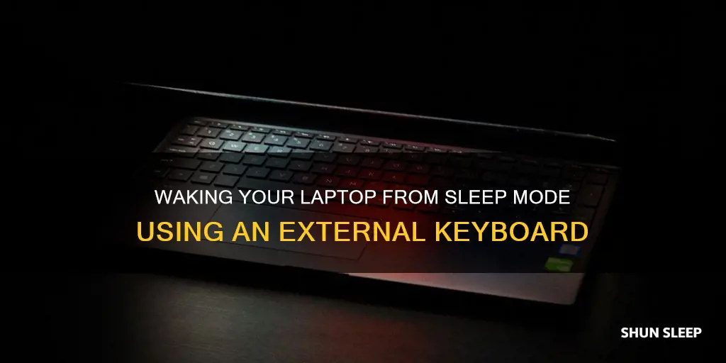 how to wake laptop from sleep with external keyboard