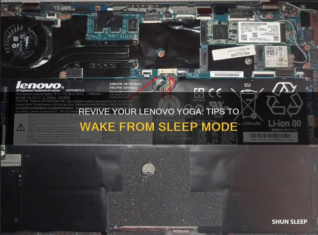 how to wake lenovo yoga from sleep