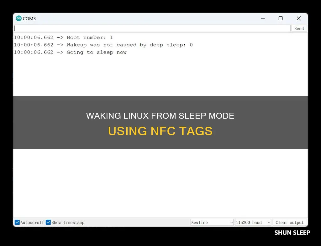 how to wake linux from sleep nfc