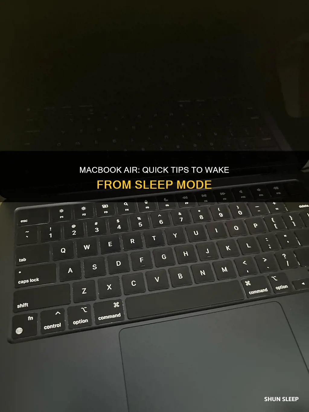 how to wake macbook air from sleep