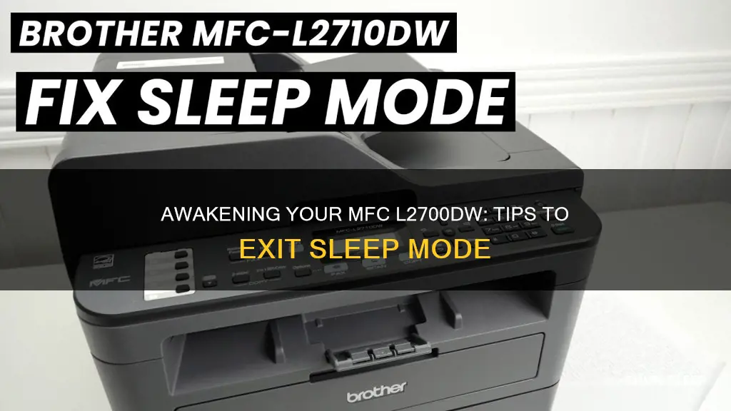 how to wake mfc l2700dw from sleep