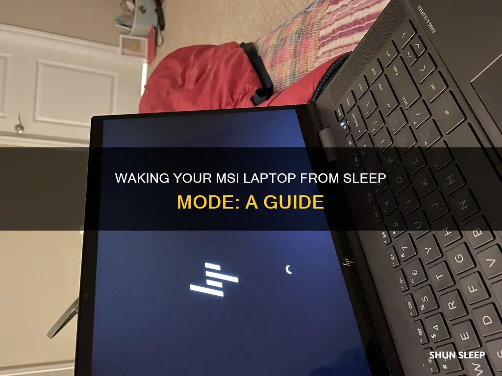 how to wake msi laptop from sleep