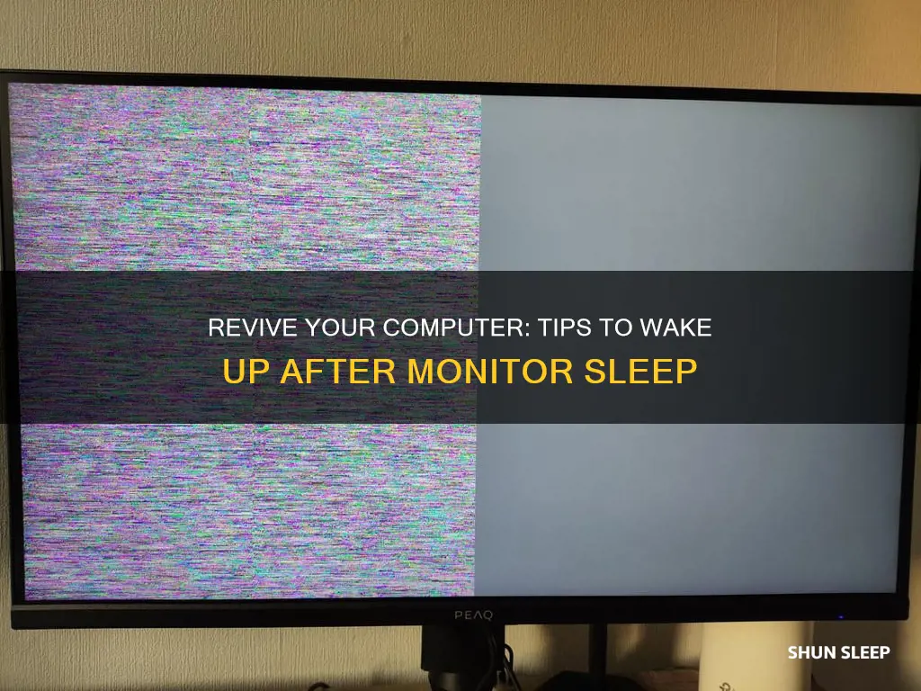 how to wake my computer after monitor goes to sleep