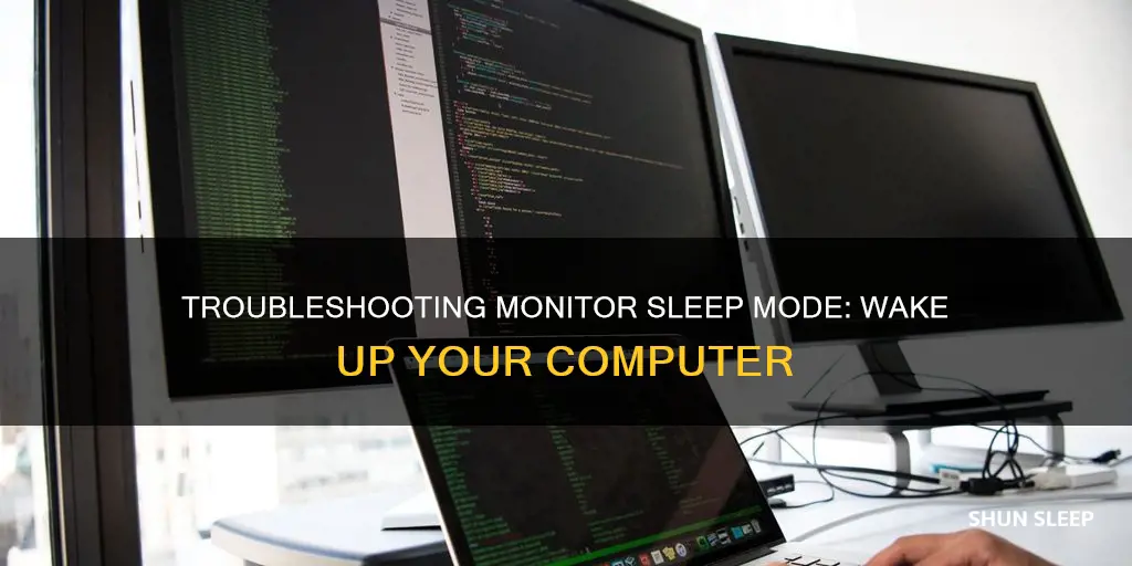 how to wake my computer after monitor goes to sleep