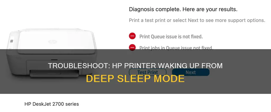 how to wake my hp printer from deep sleep