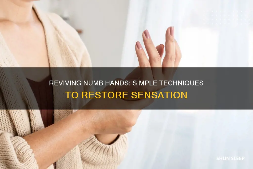 how to wake my severely numb tingling and sleeping hand