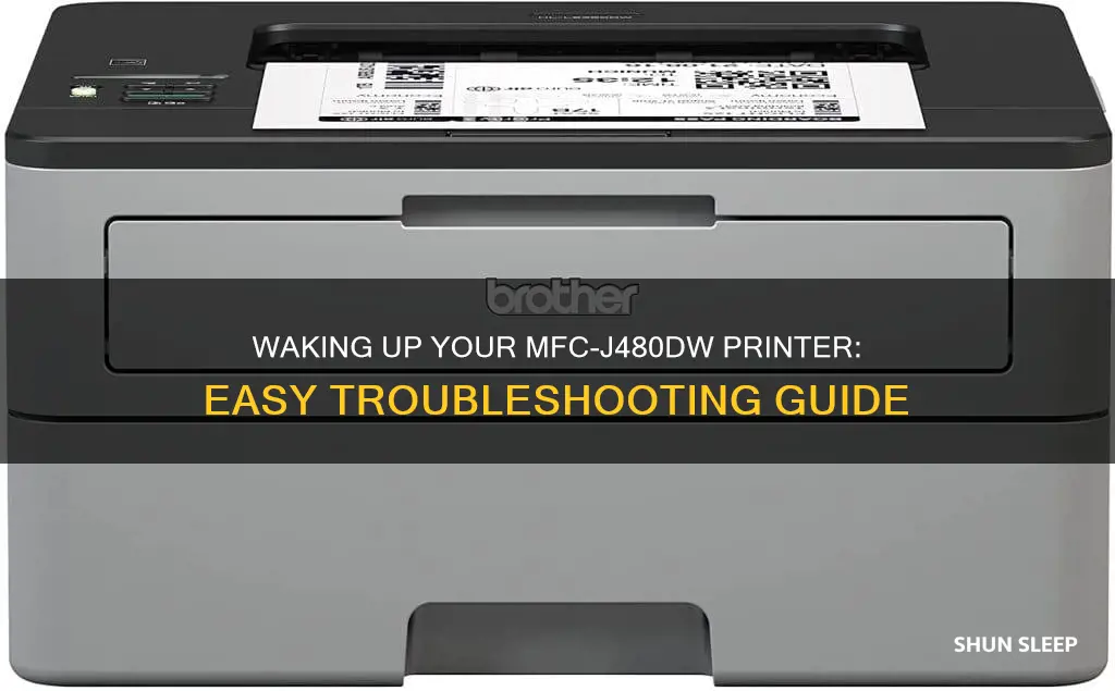 how to wake my sleeping printer mfc-j480dw