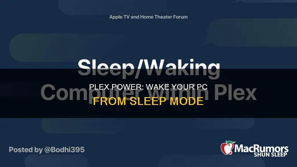 how to wake pc up from sleep with plex